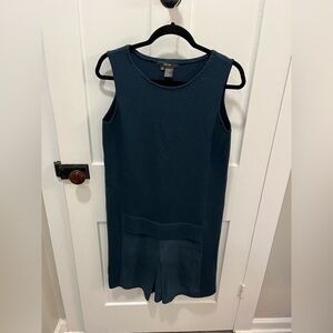 Vintage Per Se Women’s Merino Wool Blend Blue Sweater Dress Medium